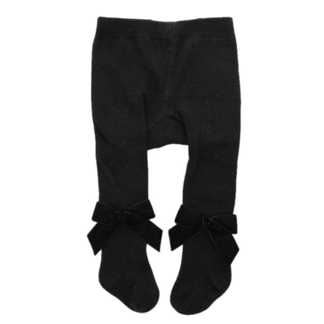 VELVET BOW Tights