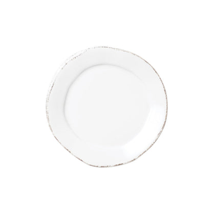 Vietri Lastra White Canape Plate Dinnerware Vietri