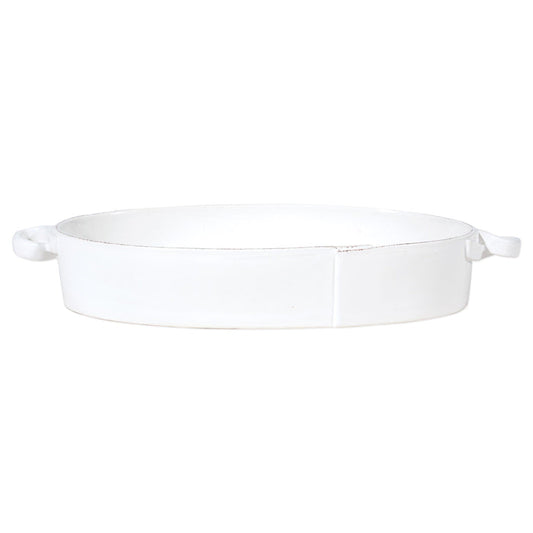 Vietri Lastra White Handled Oval Baker Dinnerware Vietri