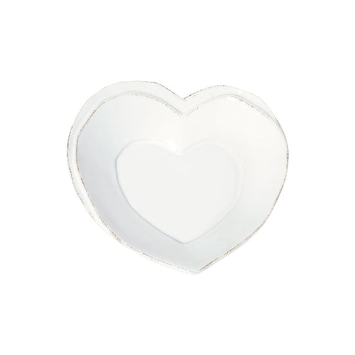 Vietri Lastra White Heart Dish Dinnerware Vietri