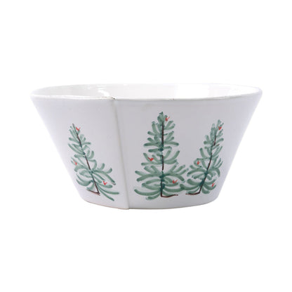 Vietri Lastra Holiday Large Stacking Serving Bowl Dinnerware Vietri