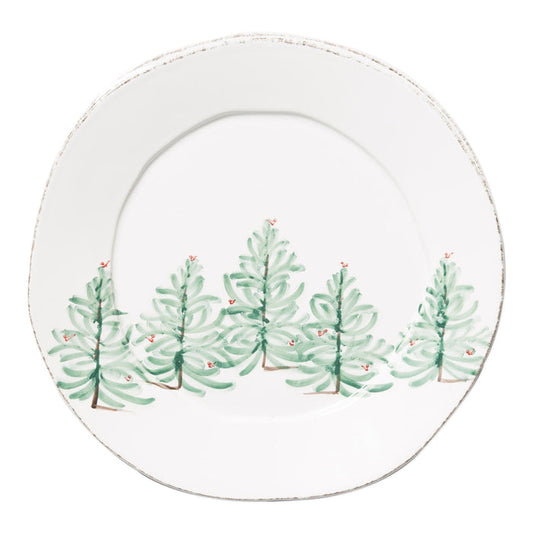 Vietri Lastra Holiday Round Platter Dinnerware Vietri