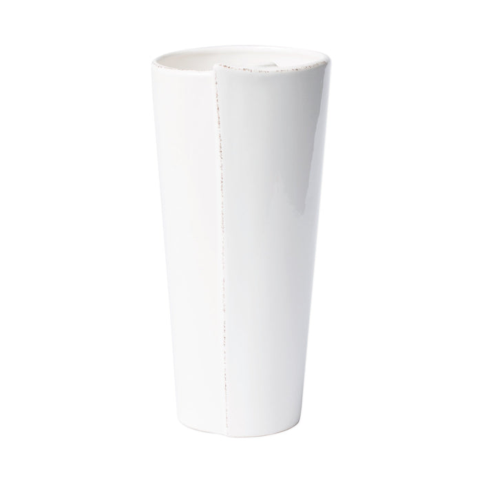 Vietri Lastra White Large Conic Vase Dinnerware Vietri