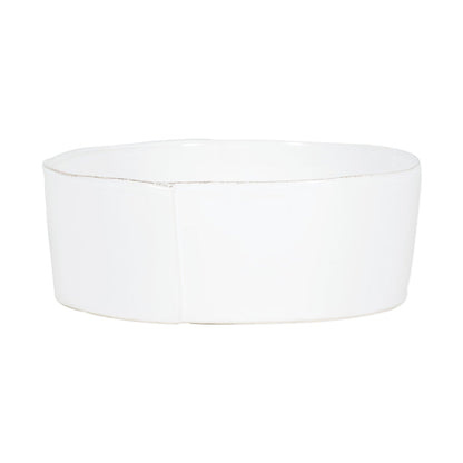 Vietri Lastra White Large Serving Bowl Dinnerware Vietri