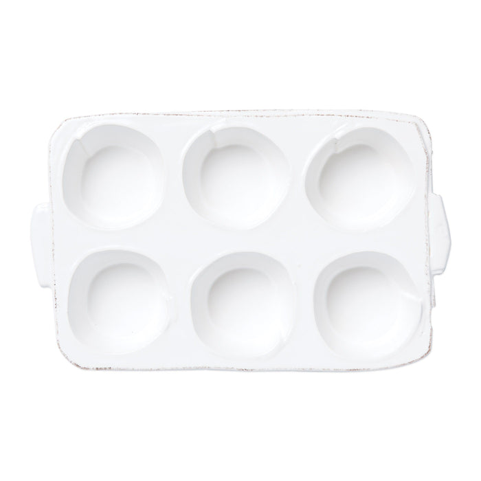 Vietri Lastra White Muffin Tin Dinnerware Vietri