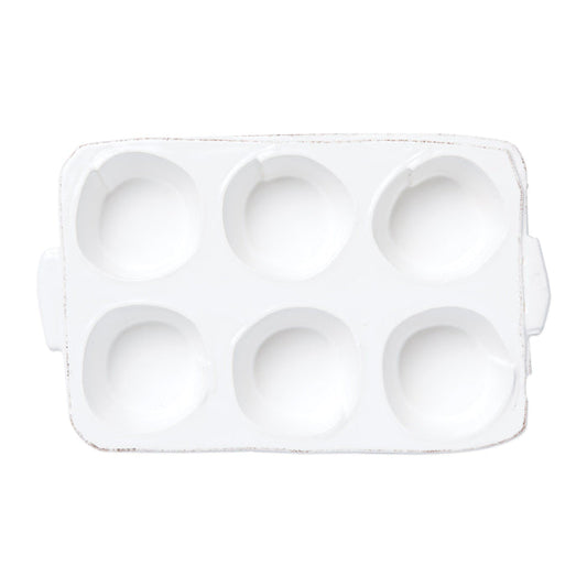 Vietri Lastra White Muffin Tin Dinnerware Vietri
