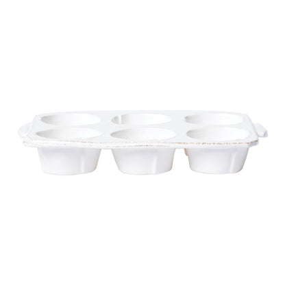 Vietri Lastra White Muffin Tin Dinnerware Vietri