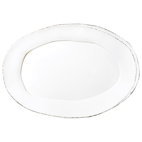 Vietri Lastra White Oval Platter Dinnerware Vietri