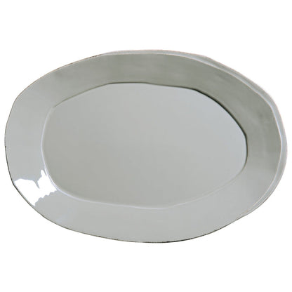 Vietri Lastra Oval Platter Dinnerware Vietri Gray