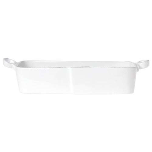 Vietri Lastra White Rectangular Baker Dinnerware Vietri
