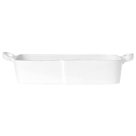 Vietri Lastra White Rectangular Baker Dinnerware Vietri