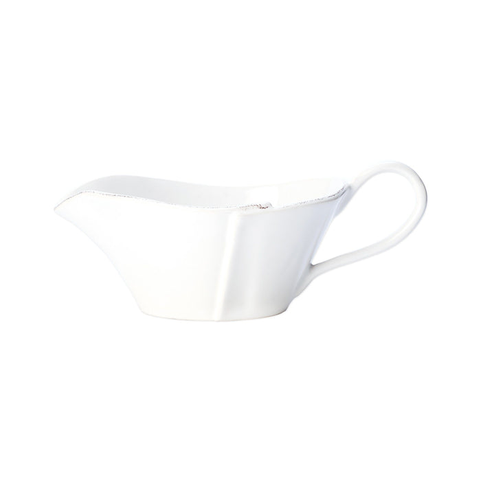 Vietri Lastra White Sauce Server Dinnerware Vietri