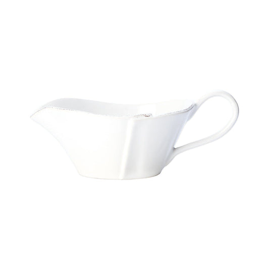 Vietri Lastra White Sauce Server Dinnerware Vietri