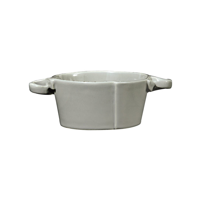 Vietri Lastra Small Handled Bowl Dinnerware Vietri Gray