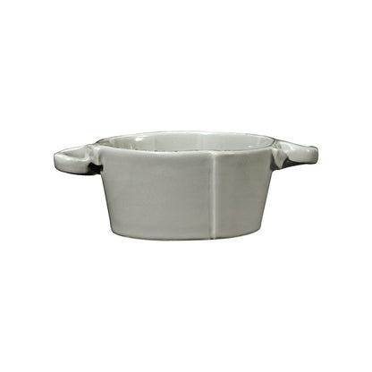 Vietri Lastra Small Handled Bowl Dinnerware Vietri Gray