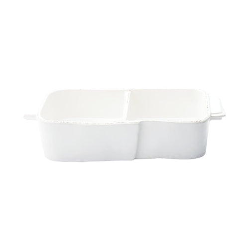 Vietri Lastra White Two-Part Server Dinnerware Vietri