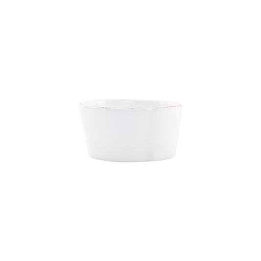 Vietri Melamine Lastra White Condiment Bowl Dinnerware Vietri