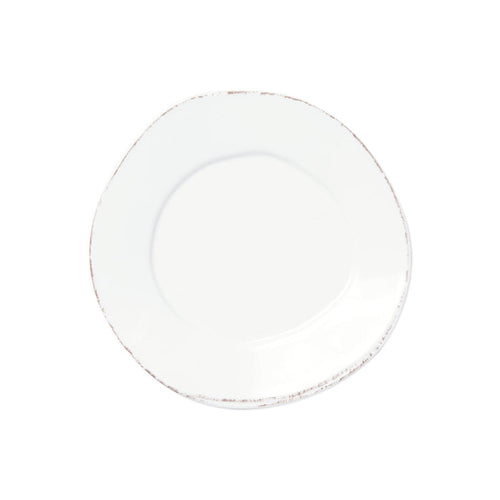 Vietri Melamine Lastra White Salad Plate Dinnerware Vietri