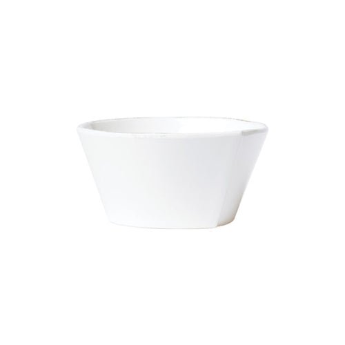 Vietri Melamine Lastra White Stacking Cereal Bowl Dinnerware Vietri