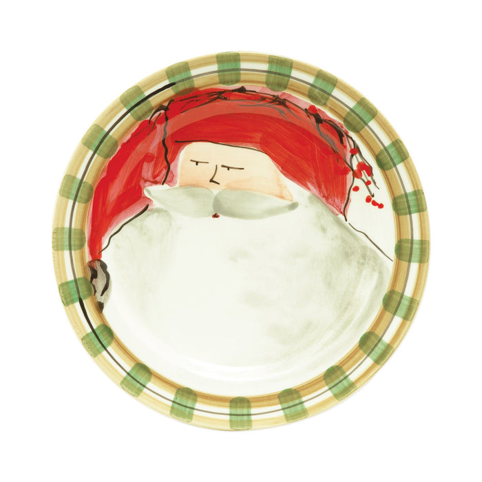 Vietri Old St. Nick Dinner Plate - Red Hat Dinnerware Vietri