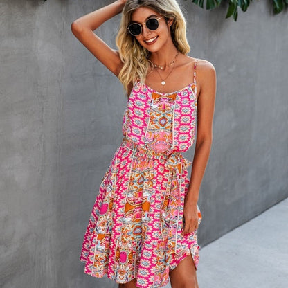 Viscose Pink Women’s Dress Sleeveless