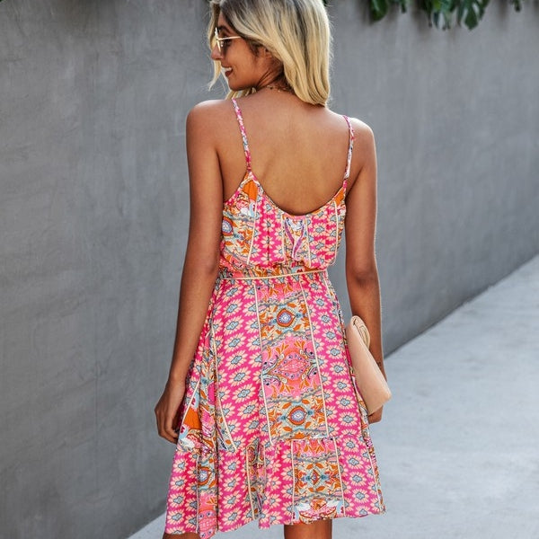 Viscose Pink Women’s Dress Sleeveless