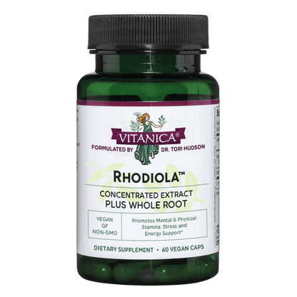 Vitanica Rhodiola Extract Plus 60 Vcaps - Supplement Facts panel
