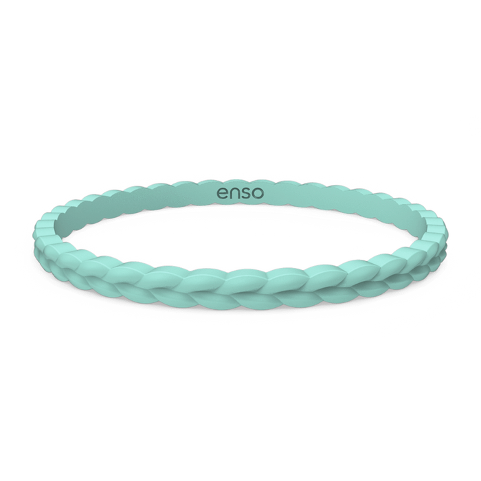 Weave Stackable Silicone Bracelet - Turquoise