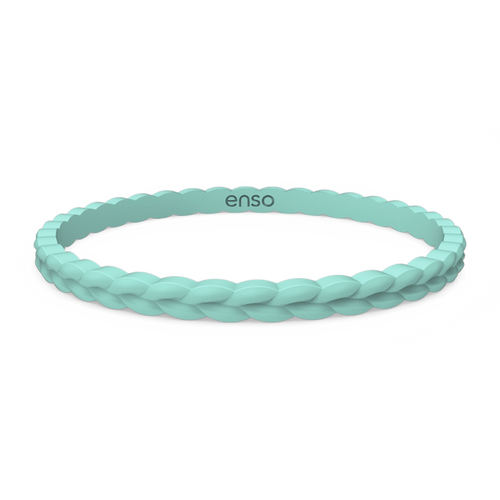 Weave Stackable Silicone Bracelet - Turquoise