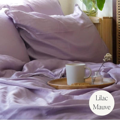 Weavve Home Signature Tencel Duvet Cover Queen Size Lilac Mauve
