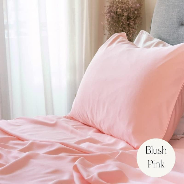 Weavve Home Signature Tencel Fitted Sheet California King Size Blush Pink