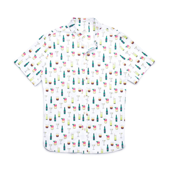 White Cocktail Short Sleeve