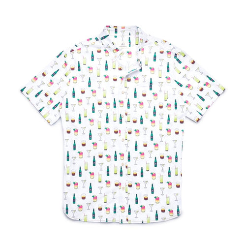 White Cocktail Short Sleeve