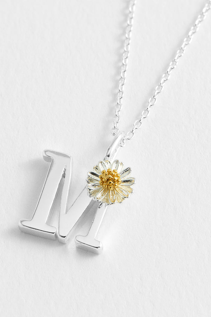 Wildflower Initial Pendant
