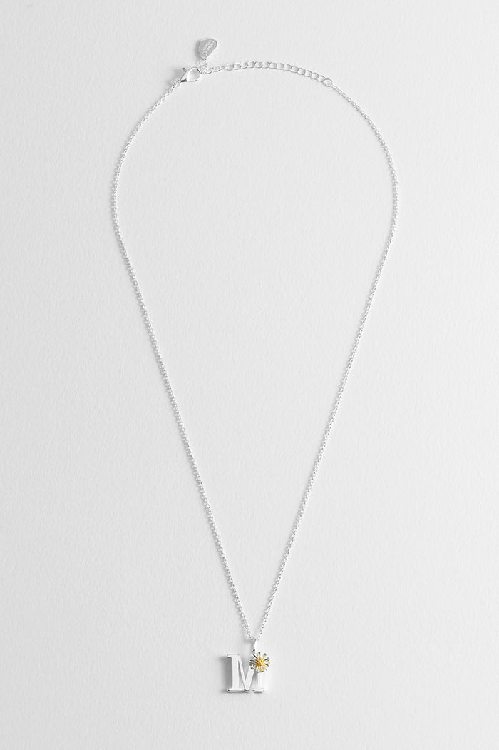 Wildflower Initial Pendant
