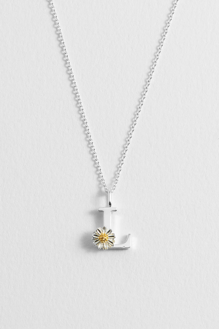 Wildflower Initial Pendant