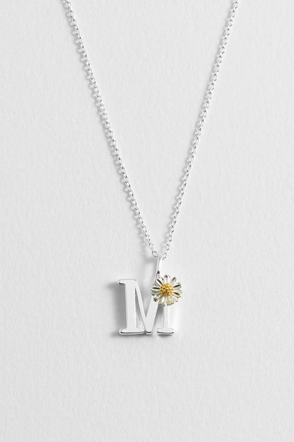 Wildflower Initial Pendant