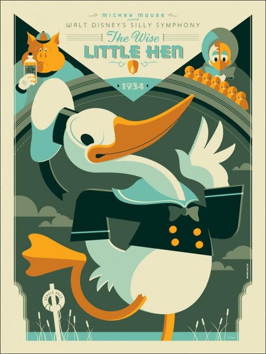 Wise Little Hen Tom Whalen poster