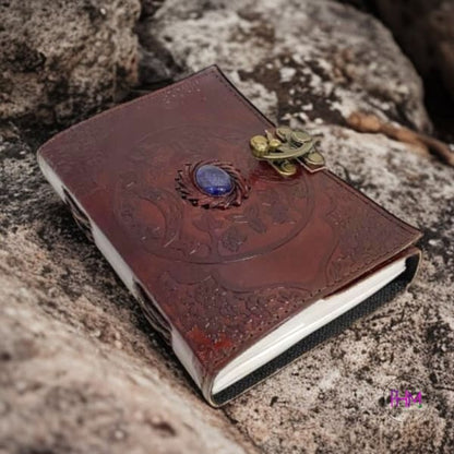 Witchy Vibes Lapis Leather Journal 🌙 - journal
