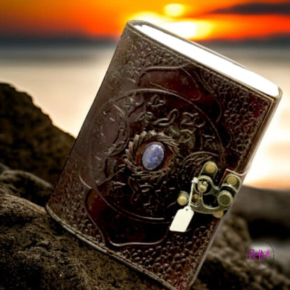 Witchy Vibes Lapis Leather Journal 🌙 - journal