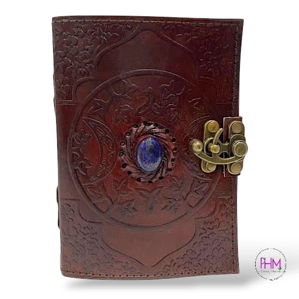 Witchy Vibes Lapis Leather Journal 🌙 - journal