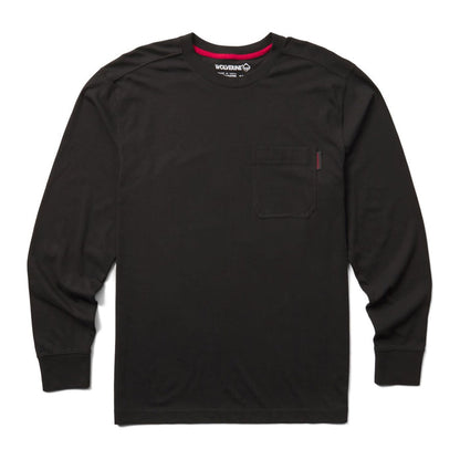 Wolverine Men's Classic Long Sleeve Pocket T-Shirt Long Sleeve T-Shirts Wolverine Black 2XL Reg