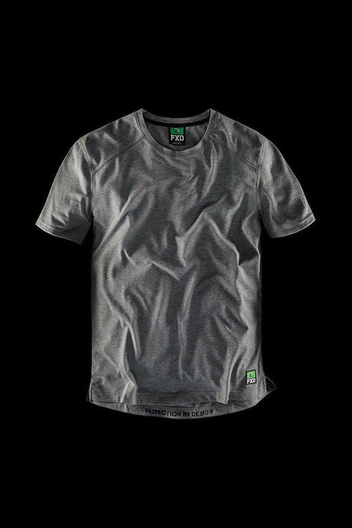 FXD WT-3 technical work tee in grey marle with moisture-wicking fabric, big and tall sizing