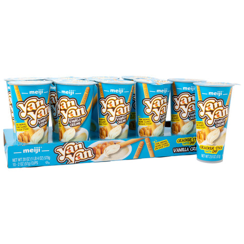 Yan Yan Vanilla Creme Cracker Sticks with Dip - 10 Count
