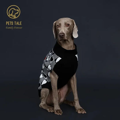 TM - PETS TALE Sweaters You are My Whole Heart Beat Black Dog Sweater